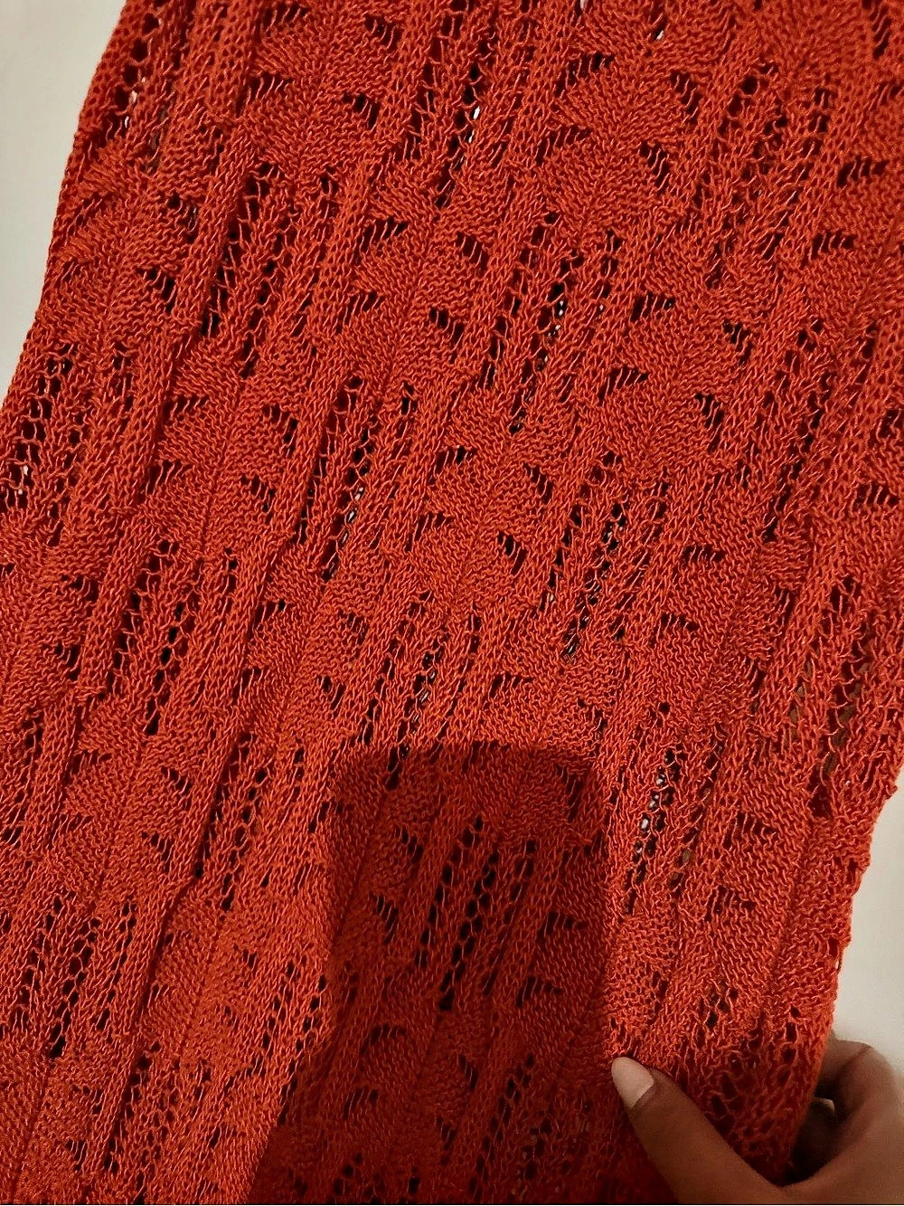 Zara Rust Open Knit Sleeveless Maxi Dress - Picture 2 of 3